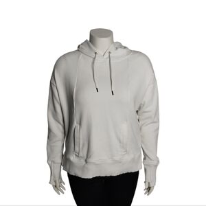 AVIA Women's L (12-14) Activewear Hooded White Sweatshirt Athleisure Sporty Athl